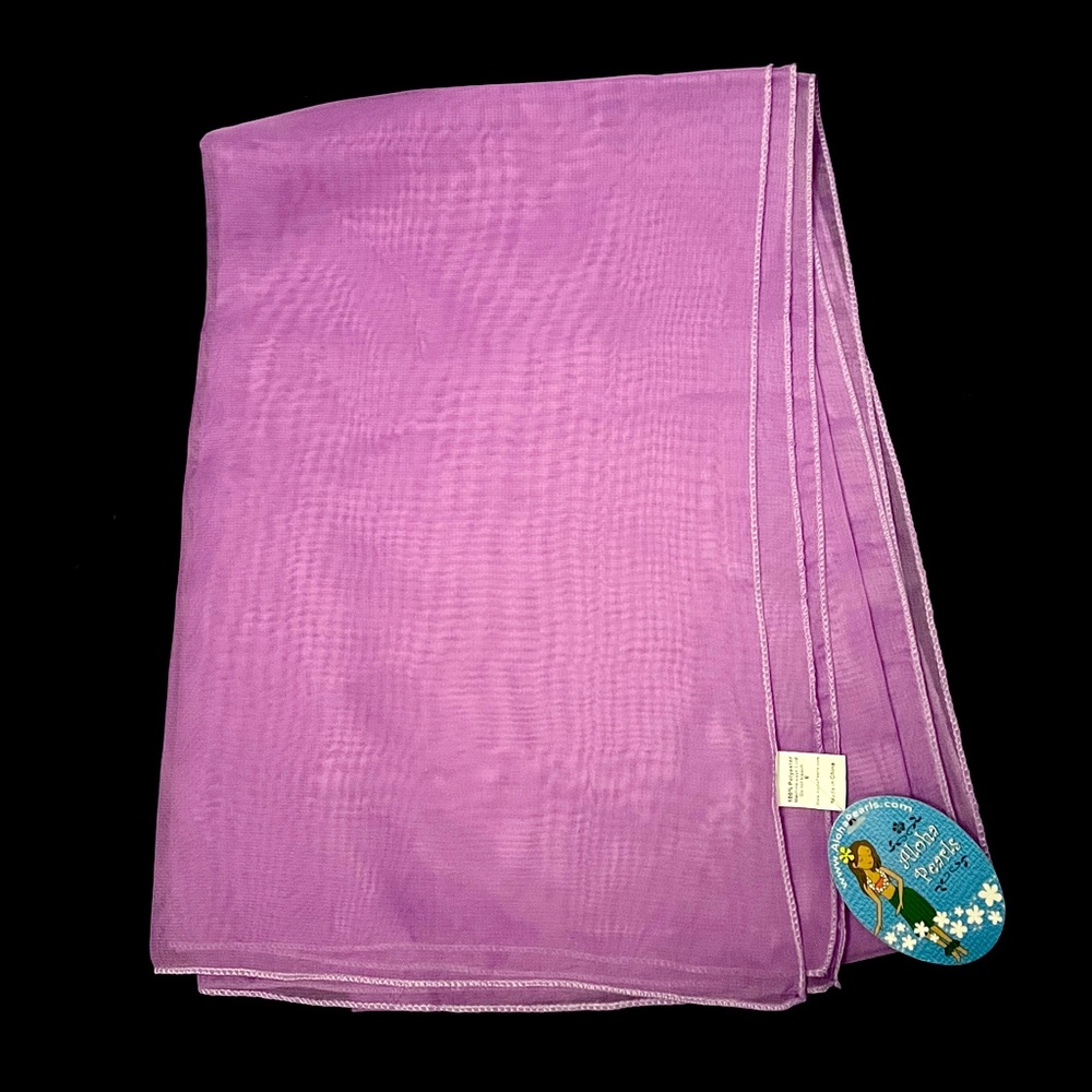 Sheer Lavender Polyester Hawaiian Sarong